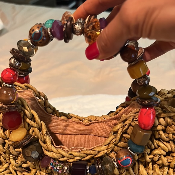 Cappelli Straworld Dorfman Pacific Purse Beautiful unique bag gently used - Picture 3 of 10